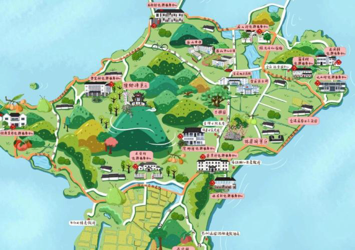 坦洲镇手绘地图旅游的独特视角