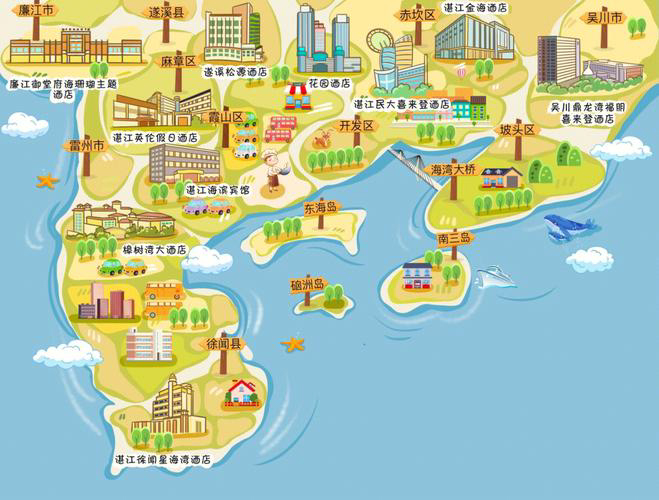 坦洲镇手绘地图旅游的艺术指南